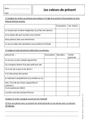 Valeurs du présent - Exercices corrigés : Primaire 6 - PDF à imprimer