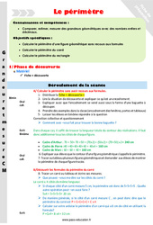 Périmètre - Séquence - Fiche de préparation : Primaire 4 - PDF à imprimer