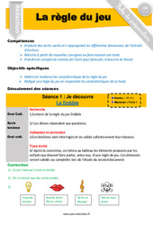 J'écris une règle du jeu - Séquence - Fiche de préparation : Primaire 4, 5 - PDF à imprimer