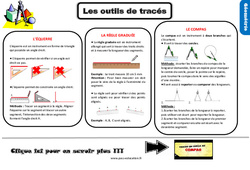Les outils de tracés - Cours, Leçon, trace écrite : Primaire 3 - PDF à imprimer