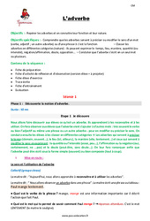 L’adverbe - Séquence - Fiche de préparation : Primaire 5 - PDF à imprimer