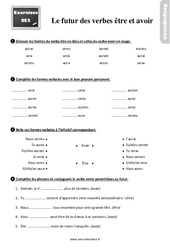Le futur des verbes être et avoir - Exercices, révisions : Primaire 3 - PDF à imprimer