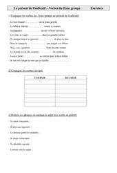 Verbes du 2ème groupe - Présent de l'indicatif - Exercices - Conjugaison : Primaire 4 - PDF à imprimer
