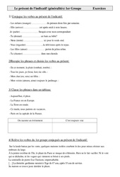 Verbes du 1er groupe - Présent de l'indicatif - Exercices - Conjugaison : Primaire 4 - PDF à imprimer