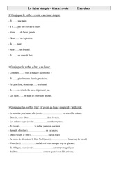Futur simple - être et avoir - Exercices - Conjugaison - Français : Primaire 4 - PDF à imprimer