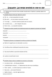 Verbes terminés en - eter et - eler - Examen Evaluation : Primaire 5 - PDF à imprimer