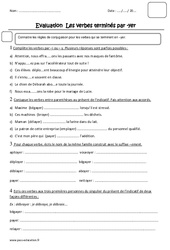 Verbes terminés par - yer - Examen Evaluation : Primaire 5 - PDF à imprimer