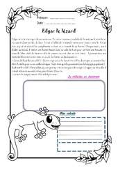 Edgar le lézard - 1 histoire 1 problème : Primaire 5 - PDF à imprimer