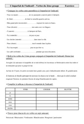 Verbes du 2ème groupe - imparfait de l'indicatif - Exercices - Conjugaison : Primaire 4 - PDF à imprimer