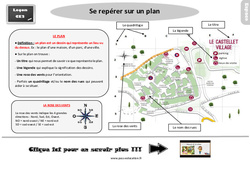Se repérer sur un plan - Cours, Leçon, trace écrite : Primaire 3 - PDF à imprimer