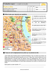 Se repérer sur un plan - Évaluation, bilan : Primaire 3 - PDF à imprimer