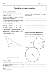 Agrandissements et réductions - Exercices avec correction : Secondaire 2 - PDF à imprimer