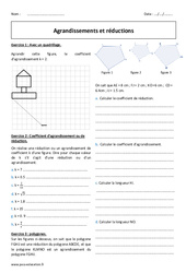 Réductions - Agrandissements - Exercices : Secondaire 2 - PDF à imprimer