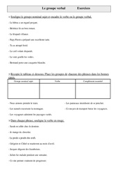 Groupe verbal - Exercices - Grammaire : Primaire 4 - PDF à imprimer