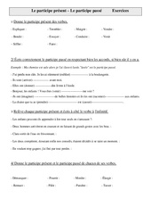 Participe présent - Participe passé - Exercices - Conjugaison : Primaire 4 - PDF à imprimer