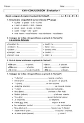 Evaluation de français - conjugaison : Primaire 4 - PDF à imprimer