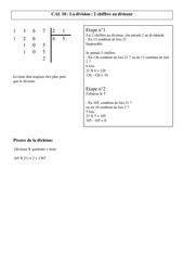 Division à 2 chiffres au diviseur - Cours, Leçon - Calculs : Primaire 4, 5 - PDF à imprimer
