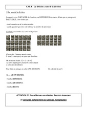 Division - Sens de la division - Cours, Leçon - Calculs : Primaire 4, 5 - PDF à imprimer