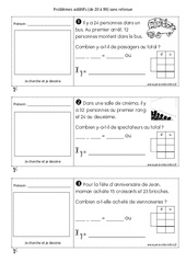 Problèmes additifs sans retenue de 20 à 99 : Primaire 1 - PDF à imprimer