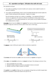Reproduire une figure - Utilisation des outils de tracés - Cours, Leçon - Géométrie : Primaire 4, 5 - PDF à imprimer