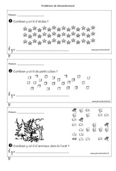 Dénombrement - Problèmes - Cp - Exercices  - PDF à imprimer