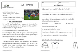 Le football - Lecture documentaire : Primaire 1 - PDF à imprimer