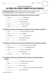 Présent des verbes irréguliers - Bilan avec correction : Primaire 3 - PDF à imprimer