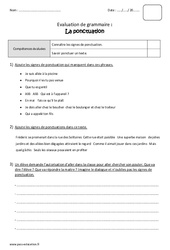 Ponctuation - Bilan avec le corrigé : Primaire 4 - PDF à imprimer