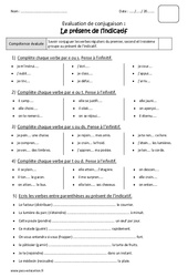 Présent de l'indicatif - Bilan  : Primaire 4 - PDF à imprimer