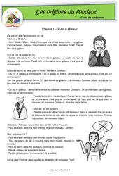 Les origines du fondant - Contes de randonnée - Questionnaires : Primaire 2, 3 - PDF à imprimer