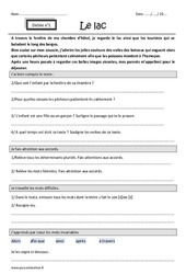 Le lac - son s ou z - Dictée accompagnée n°1 : Primaire 4 - Cycle 3 - PDF à imprimer