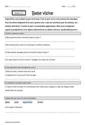 Belle visite - Homophones a et à - Dictée accompagnée n°2 : Primaire 4 - Cycle 3 - PDF à imprimer