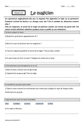 Le magicien - Homophones ou et où - Dictée accompagnée n°6 : Primaire 4 - Cycle 3 - PDF à imprimer