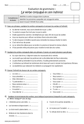 Verbe conjugué et son infinitif - Bilan : Primaire 5 - PDF à imprimer