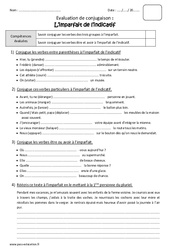 Imparfait - Bilan : Primaire 5 - PDF à imprimer