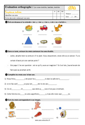Les sons ien/ein, ian/ain - Évaluation, bilan : Primaire 3 - PDF à imprimer