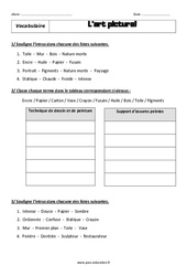 L’art pictural - Exercices avec les corrigés : Primaire 6 - PDF à imprimer