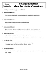 Voyage et combat dans les récits d’aventure - Cours : Primaire 6 - PDF à imprimer