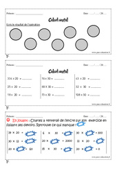 Calcul mental - Exercices et bilan - Semaine 21 à 24 : Primaire 4 - PDF à imprimer