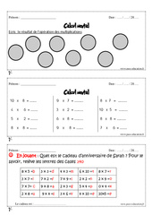 Calcul mental - Exercices et bilan - Semaine 25 à 28 : Primaire 4 - PDF à imprimer