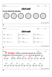 Calcul mental - Exercice et bilan - Semaine 33 à 36 : Primaire 4 - PDF à imprimer