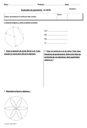 Cercle - Bilan : Primaire 5 - PDF à imprimer