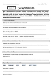La Révolution - Noms féminins en - té ou - tié - Dictée accompagnée n°7 : Primaire 4 - Cycle 3 - PDF à imprimer