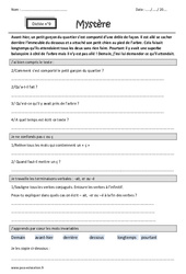 Terminaisons verbales : - ait, er ou - é - c ou ç - Dictée accompagnée n°9 : Primaire 4 - PDF à imprimer
