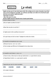 Le réveil - Homophones son ou sont - s ou ss - Dictée accompagnée n°10 : Primaire 4 - Cycle 3 - PDF à imprimer
