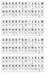 Alphabet majuscule cursive et imprimerie à coller sur le bureau : Primaire 3, 4, 5 - PDF à imprimer