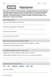 Préfixes et suffixes - ait, ais,  er ou - é - Dictée accompagnée n°13 : Primaire 4 - PDF à imprimer