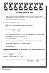Sujet - Cours, Leçon : Primaire 5 - PDF à imprimer