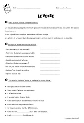 Verbe - Exercices  avec le corrigé : Primaire 4 - PDF à imprimer