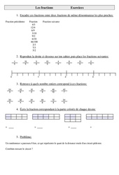 Fractions - Exercices - Numération : Primaire 5 - PDF à imprimer